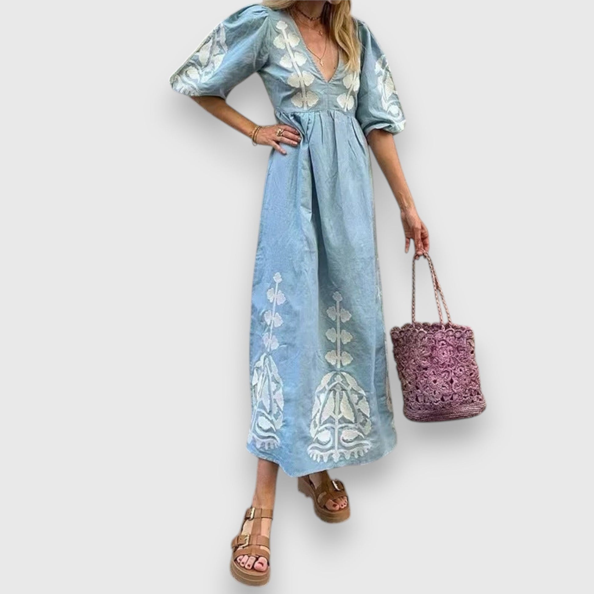 Levoire | Flieendes Maxi Robe Avec Détails