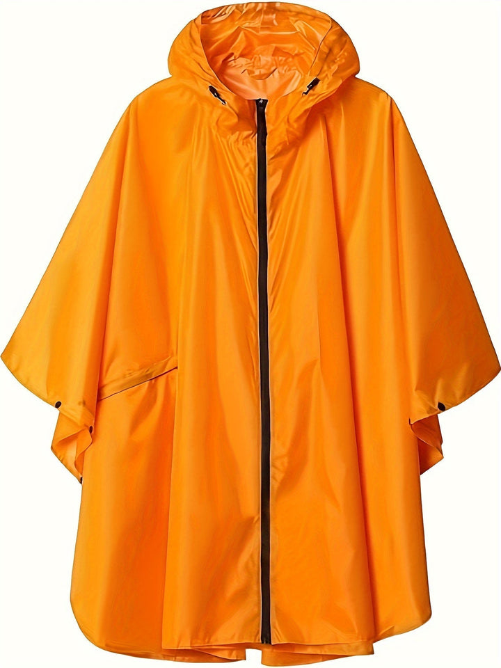 Levoire | Imperméable Femme À Capuche Et Poches Orange-Rouge Une taille