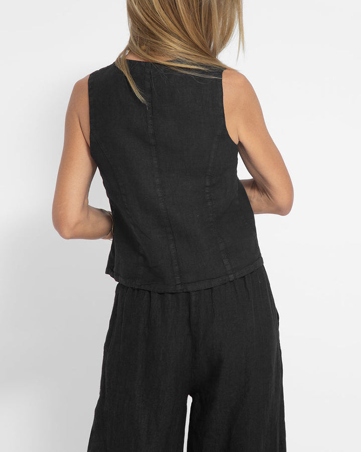 Levoire | Ensemble Élégant De Gilet En Lin Et Pantalon Large
