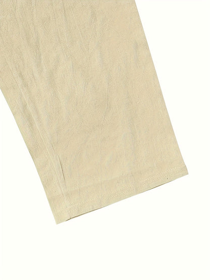 Levoire | Loisirs Coton Lin Pantalons Couleur Unie