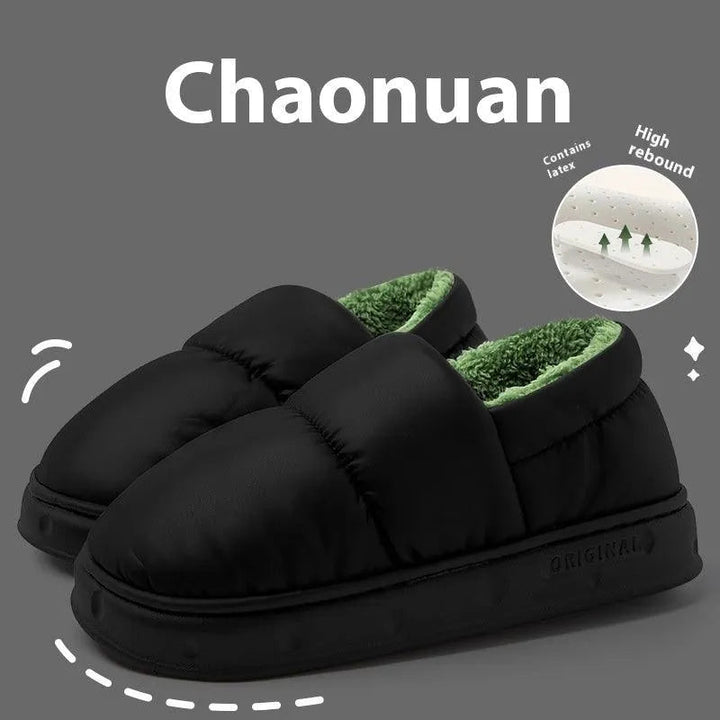 Levoire | Chausson en velours de coton chaud antidérapant Noir