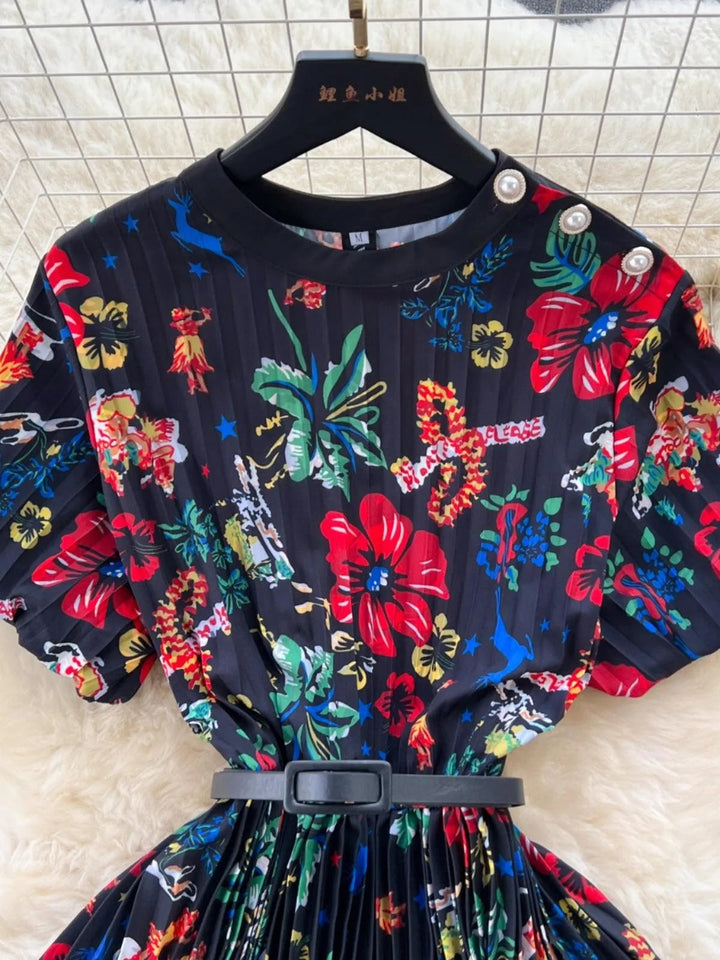 Levoire | Robe en A plissée irrégulière