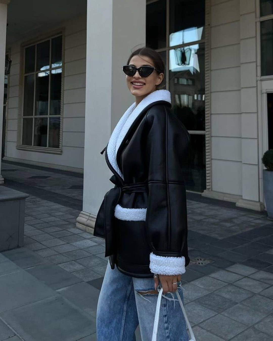 Levoire | Veste En Cuir À Manches Longues Pour Femmes