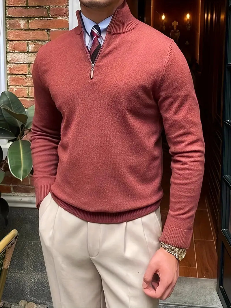 Levoire | Pull À Moitié Zippé Rosa