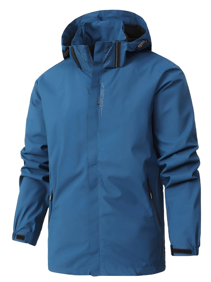 Levoire | Veste À Capuche À Manches Longues Coupe-Vent Avec Poches Bleu ciel