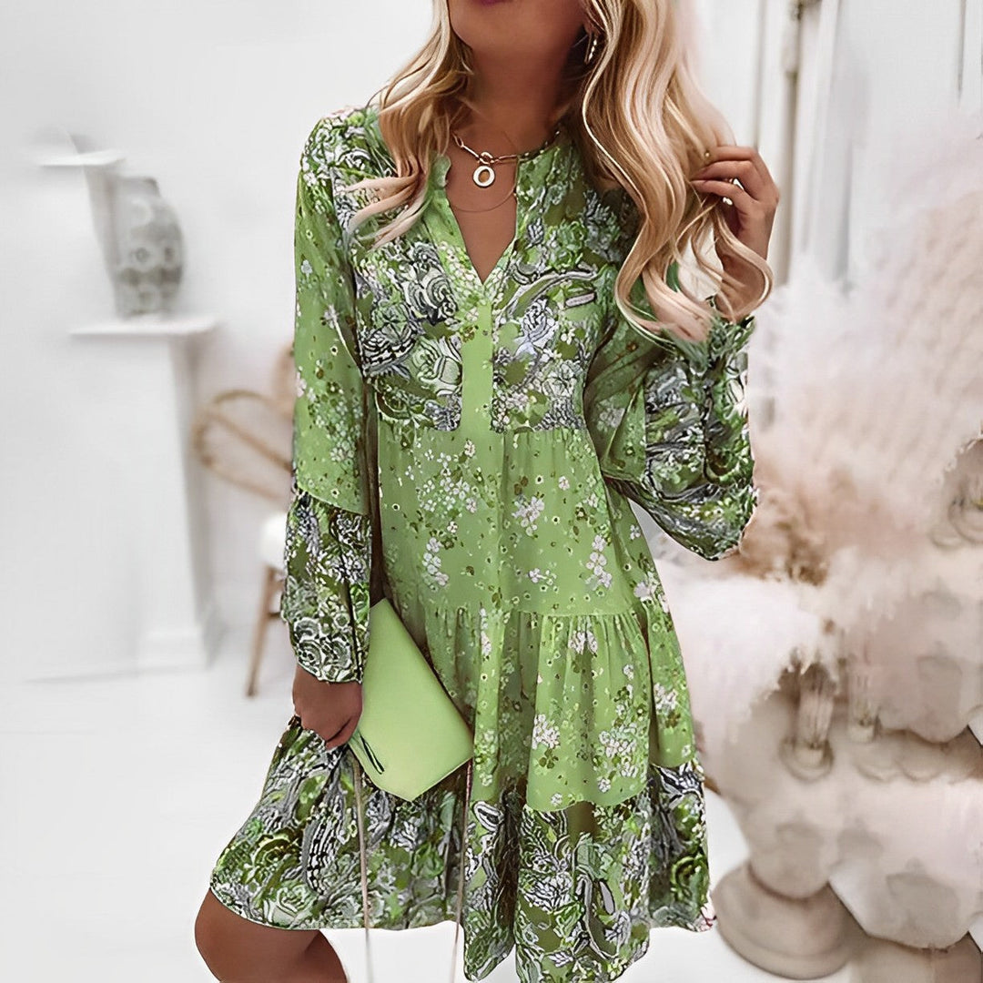 Levoire | Robe vintage à imprimé floral Vert