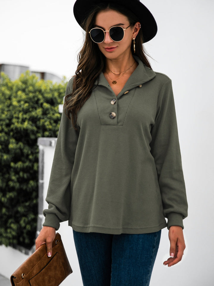 Levoire | Demi-bouton T-shirt à manches longues