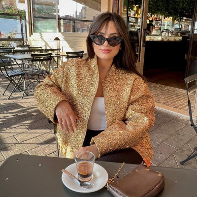 Levoire | Veste Courte Avec Poches Et Volants Pour Femmes
