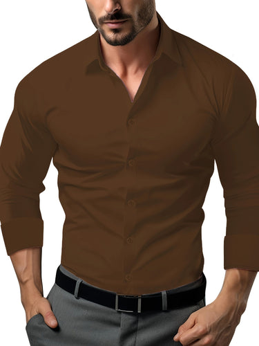 Levoire | Slim Fit Uni Chemise En Coton