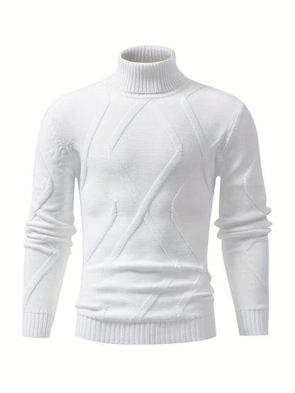 Levoire | Pull À Col Roulé En Tricot Avec Coupe Moderne Blanc