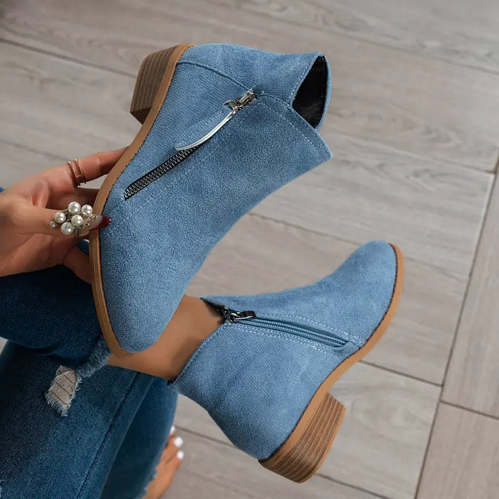 Levoire | Bottes élégantes avec fermeture éclair Bleu