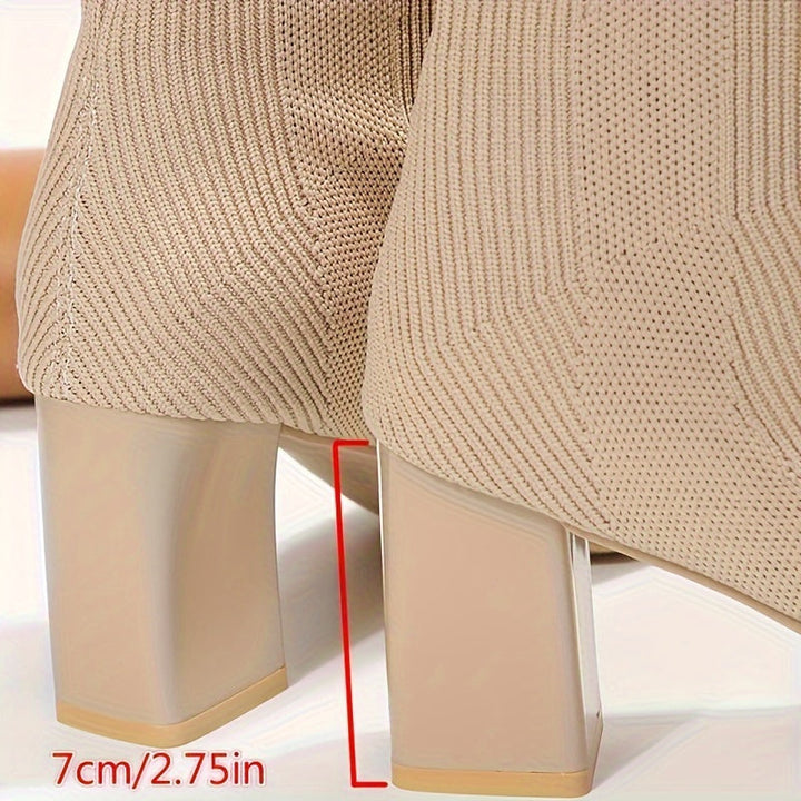 Levoire | Bottines À Semelle En Tricot Avec Tige Mi-Haute Et Talon Block