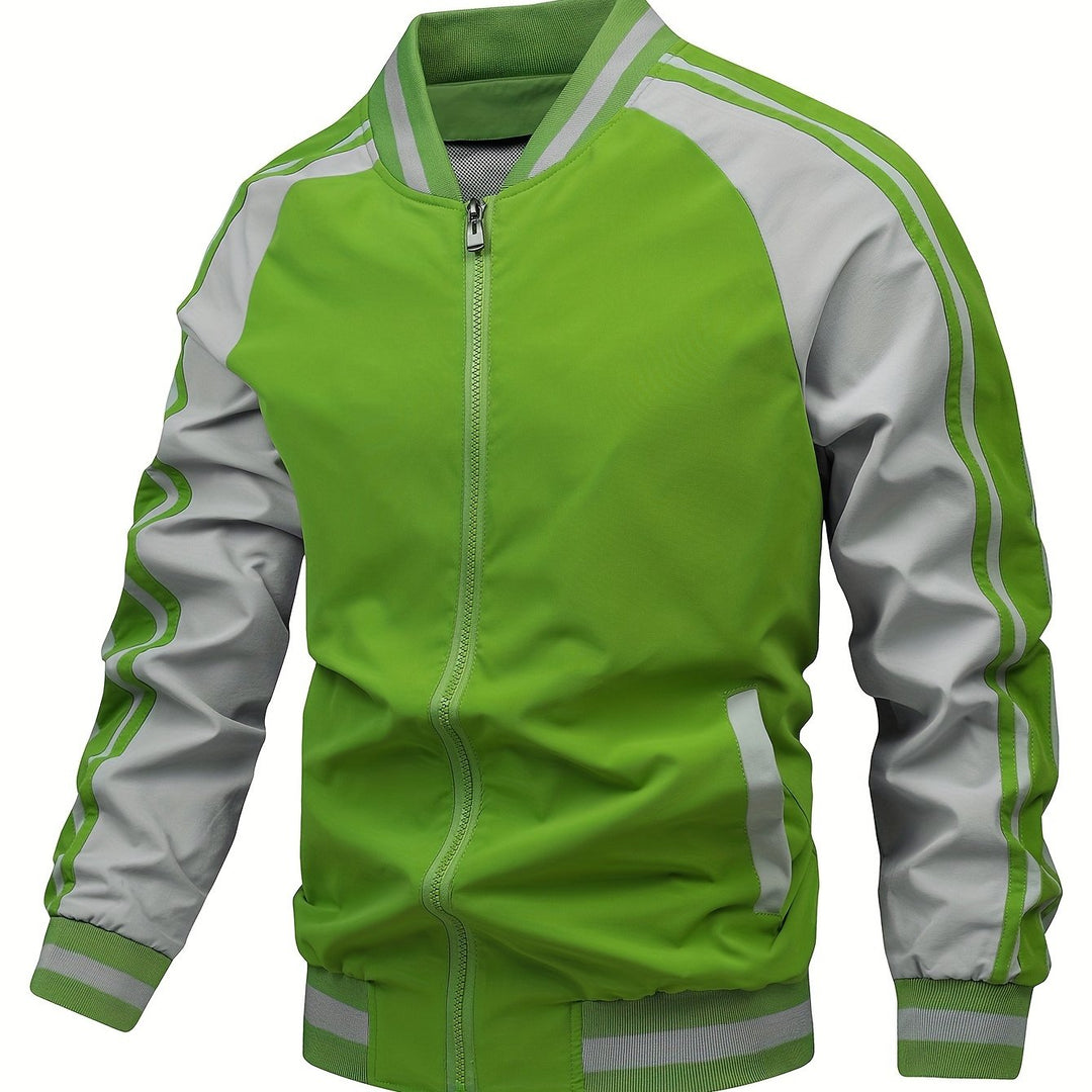 Levoire | Veste De Sport Pour Homme À Blocs De Couleurs Jaune Vert