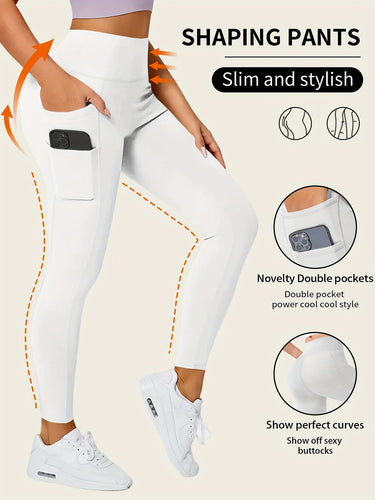Levoire | Pantalons De Yoga Unis Avec Poche Et Haute Élasticité