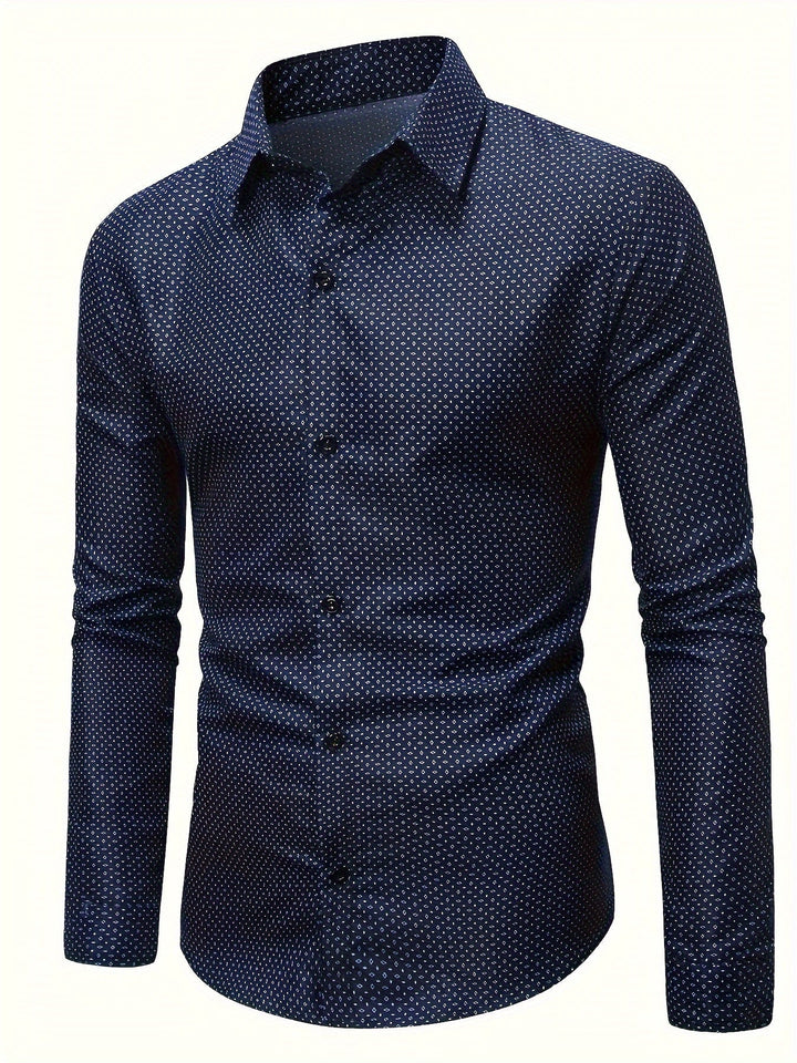 Levoire | Chemise Pour Homme Avec Un Col Retourné Tendance Et Des Manches Longues Merimustav