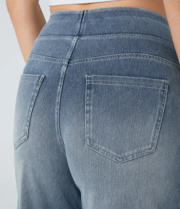 Levoire | Pantalon Denim Stretch Taille Haute Femme