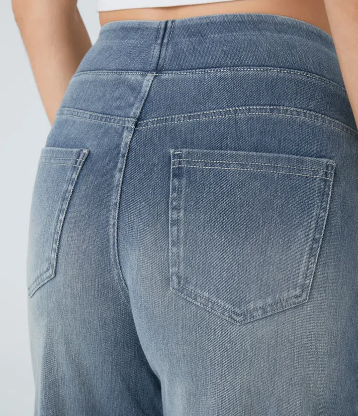 Levoire | Pantalon Denim Stretch Taille Haute Femme