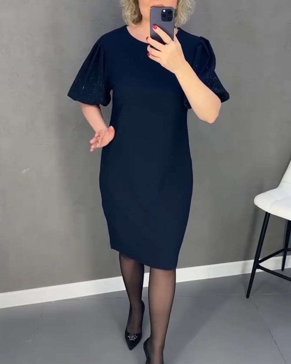 Levoire | Robe Élégante Avec Des Manches Ballon Et Des Manches Courtes