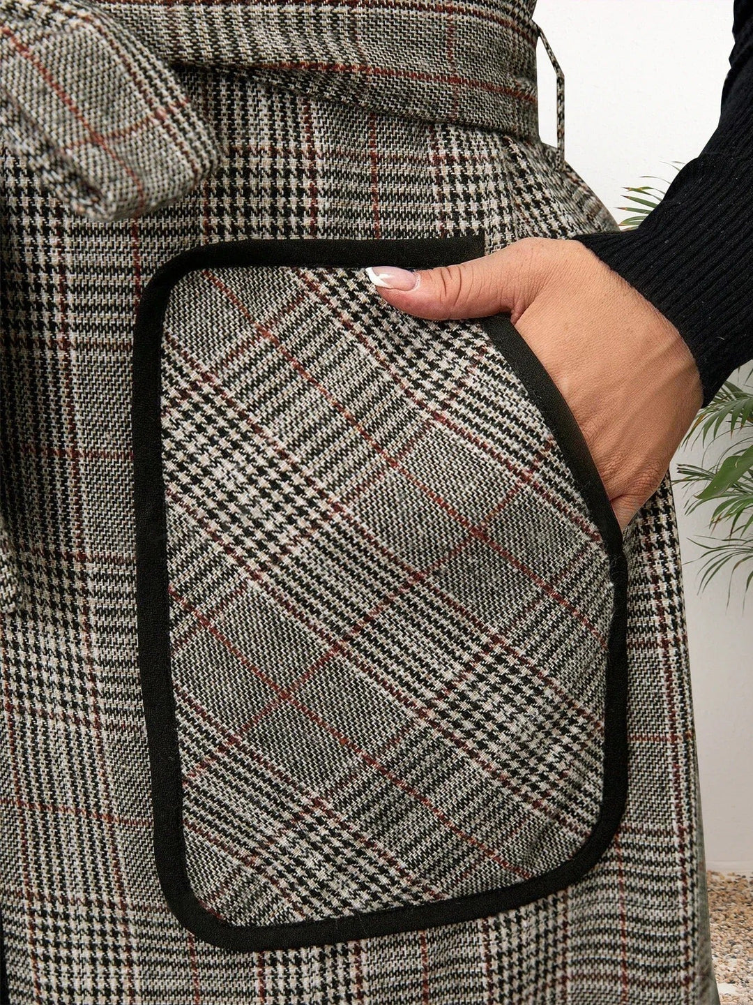 Levoire | Élégante Gilet Sans Manches Design Carreaux