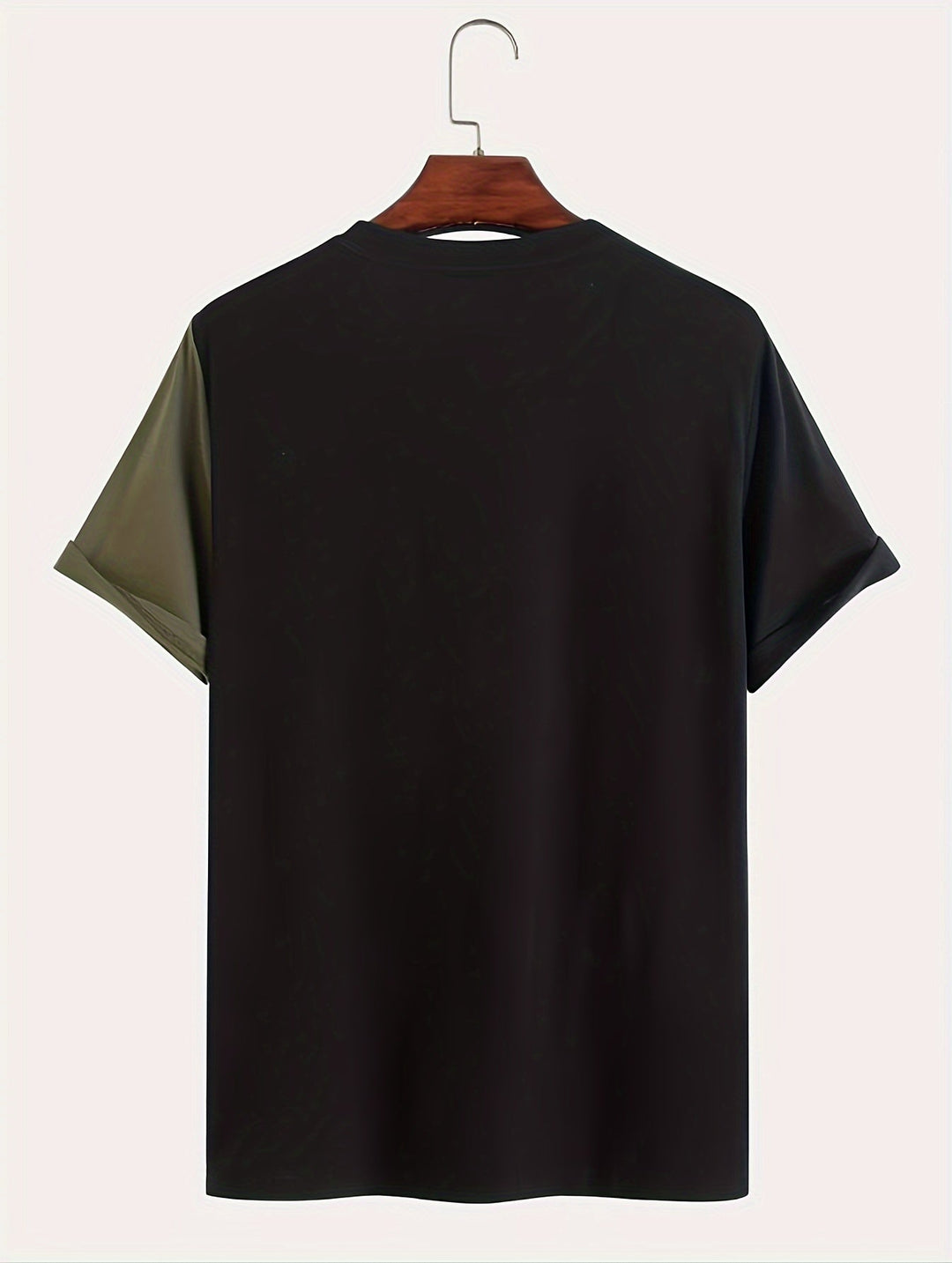 Levoire | T-Shirt Pour Hommes Avec Patchwork En Couleurs Contrastées Et Impression