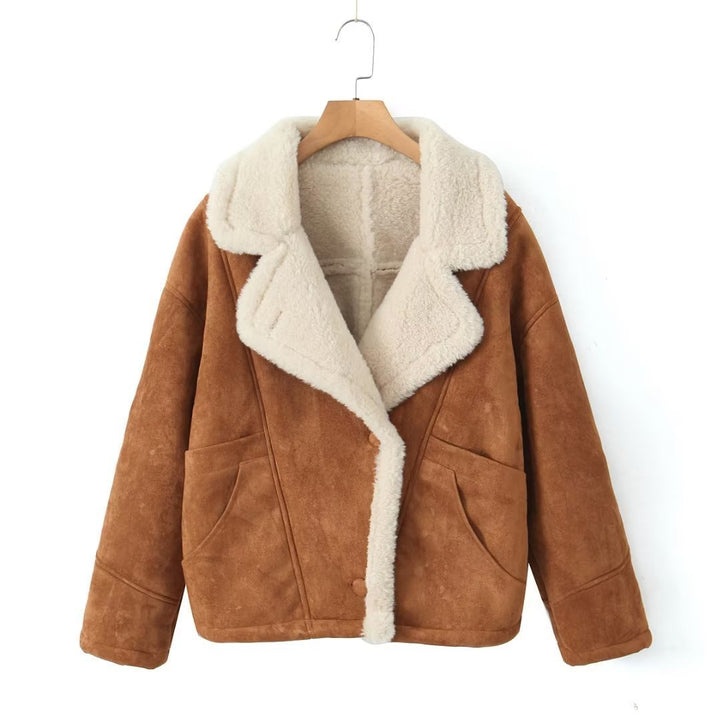Levoire | Grand Manteau En Laine Rouges Pour Femmes En Laine De Mouton Karamelli
