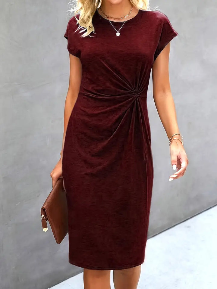 Levoire | Élégante, Près Du Corps Robe Rouge brique