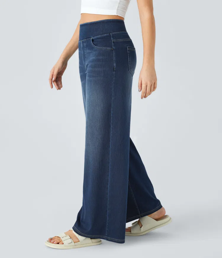Levoire | Pantalon Denim Stretch Taille Haute Femme