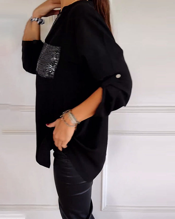 Levoire | Paillettes Sacs Boutons Chemise