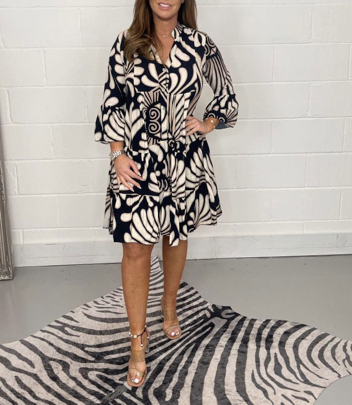 Levoire | Robe longue avec fermeture à boutons Noir