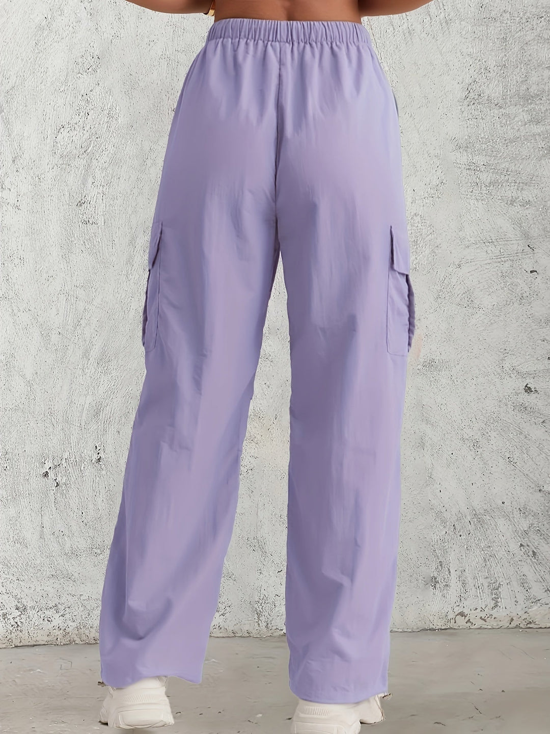 Levoire | Pantalons Cargo Taille Haute D'Une Couleur