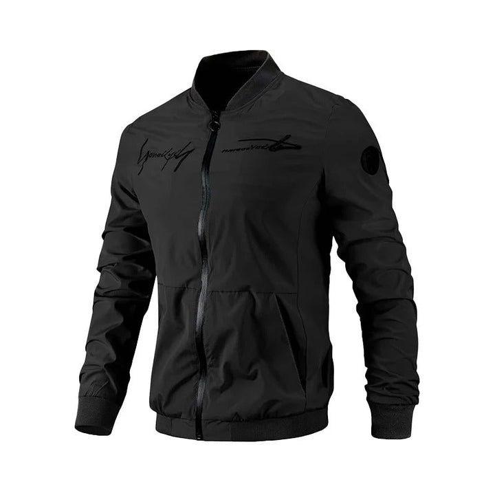 Levoire | Veste Bomber Automnal Brodé Noir