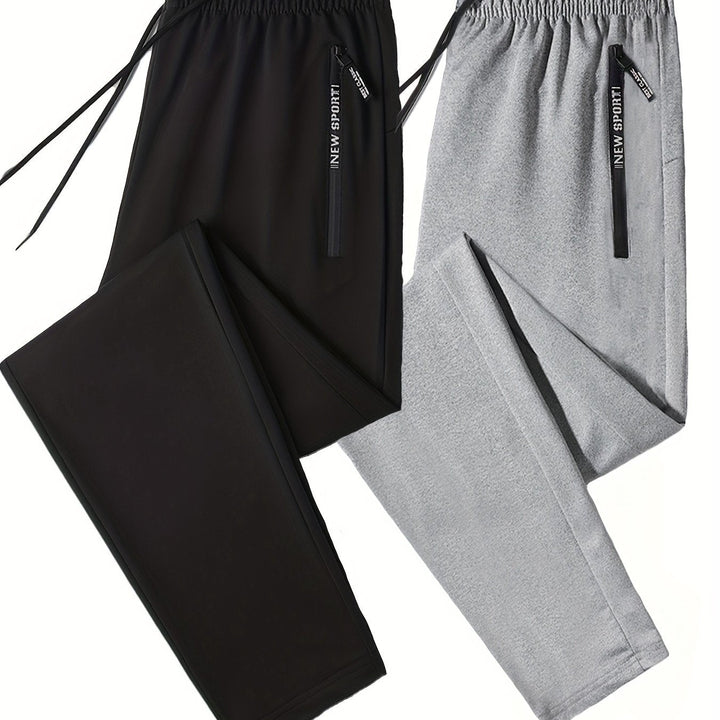 Levoire | Série De Pantalons De Jogging Bicolores Avec Des Bords Côtelés