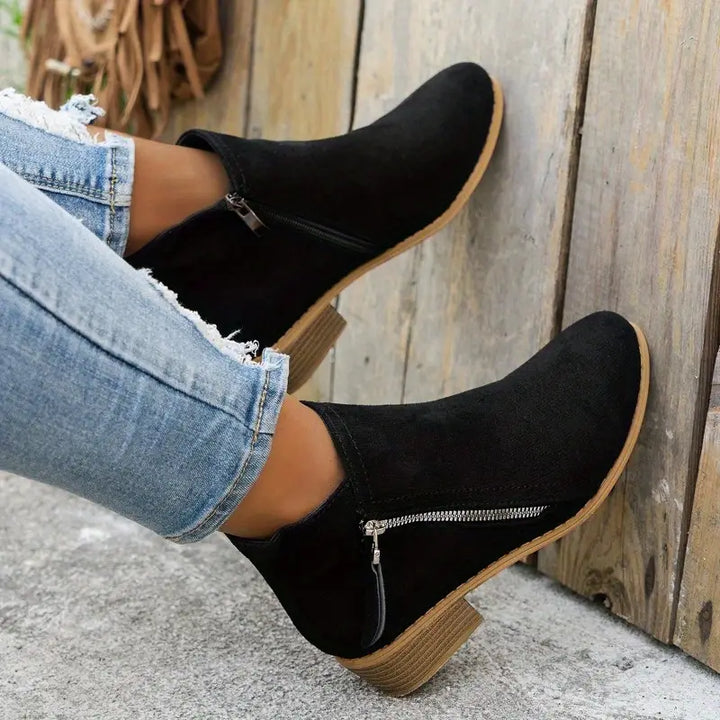 Levoire | Bottes élégantes avec fermeture éclair Noir
