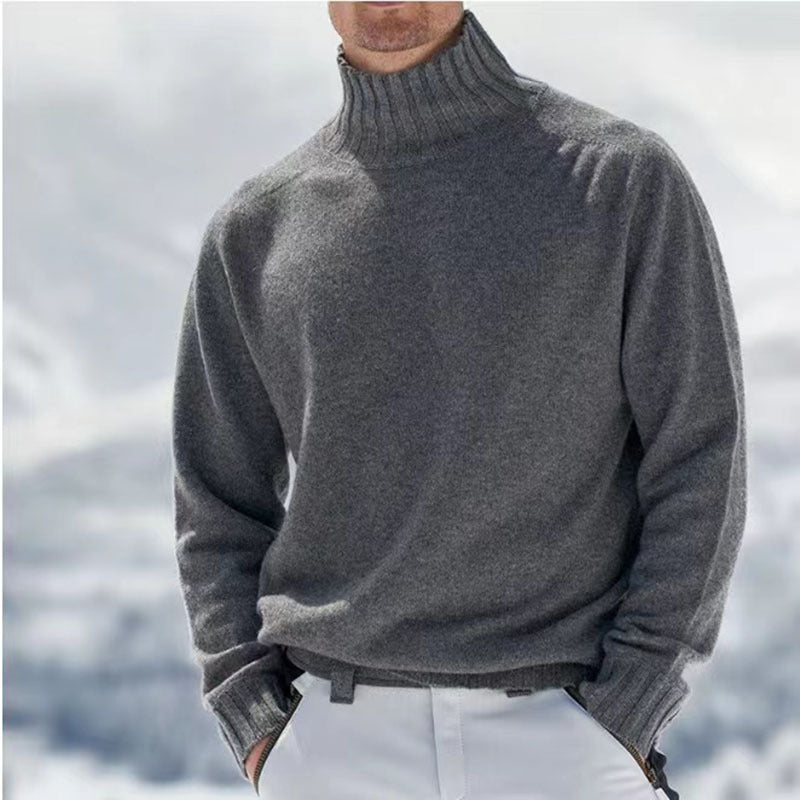 Levoire | Chaud Pull Longue Manche Haut Col Gris