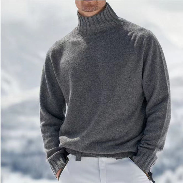 Levoire | Chaud Pull Longue Manche Haut Col Gris