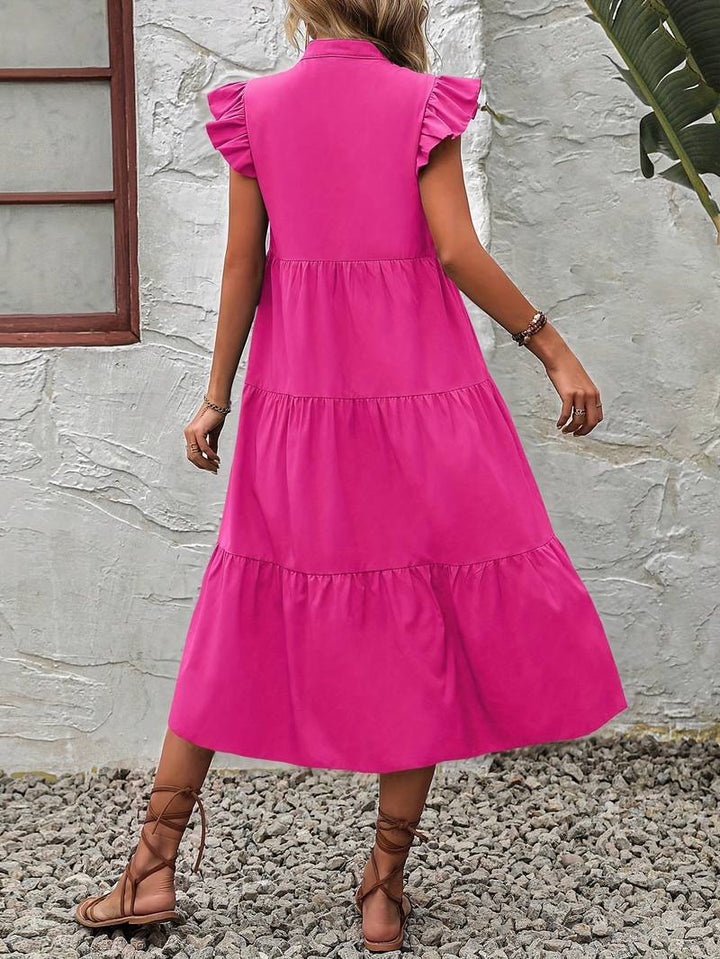 Levoire | Robe Élégante À Manches Volantées Pour Le Printemps Et L'Été