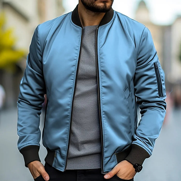 Levoire | Veste Bomber Légère Pour Hommes Bleu clair