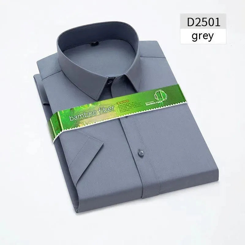 Levoire | Chemise pour hommes en viscose de bambou unie Helle Gris