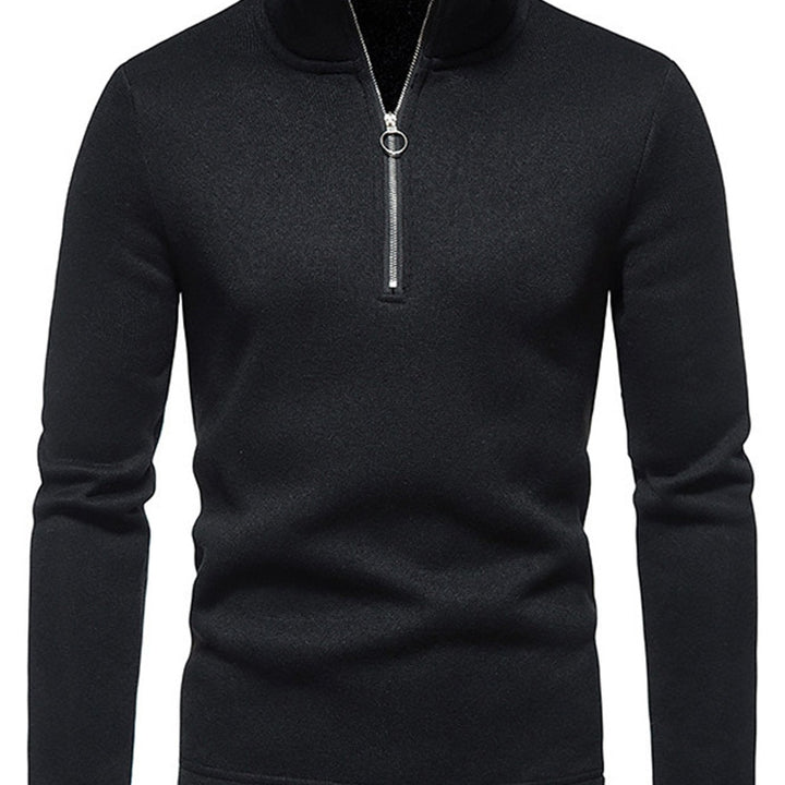 Levoire | Hoodie Pour Hommes À Demi-Zip Noir