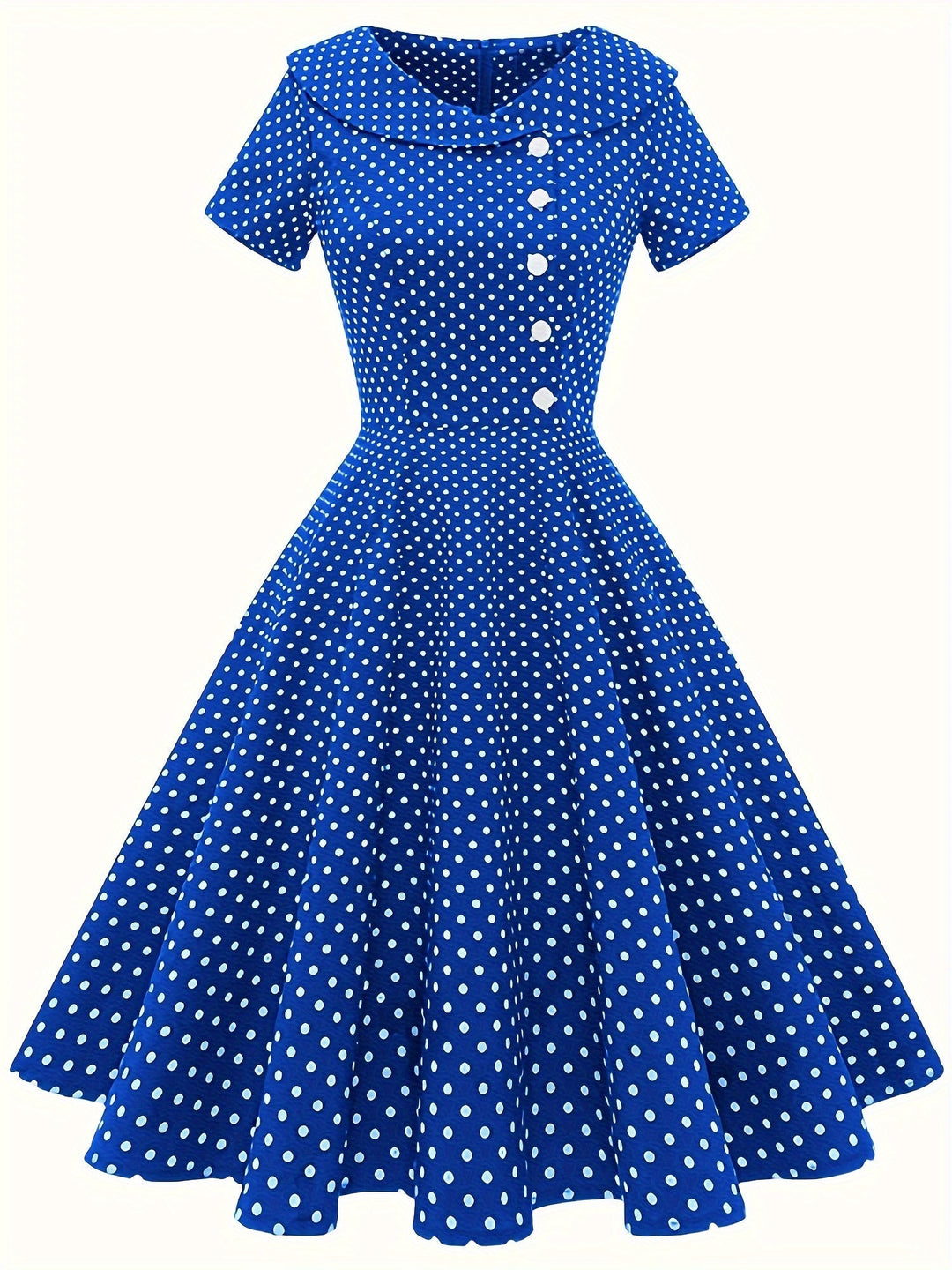 Levoire | Robe midi à pois pour femme Bleu