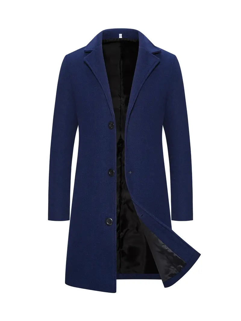 Levoire | Veste Col Réversible À Manches Longues Avec Boutons Bleu foncé
