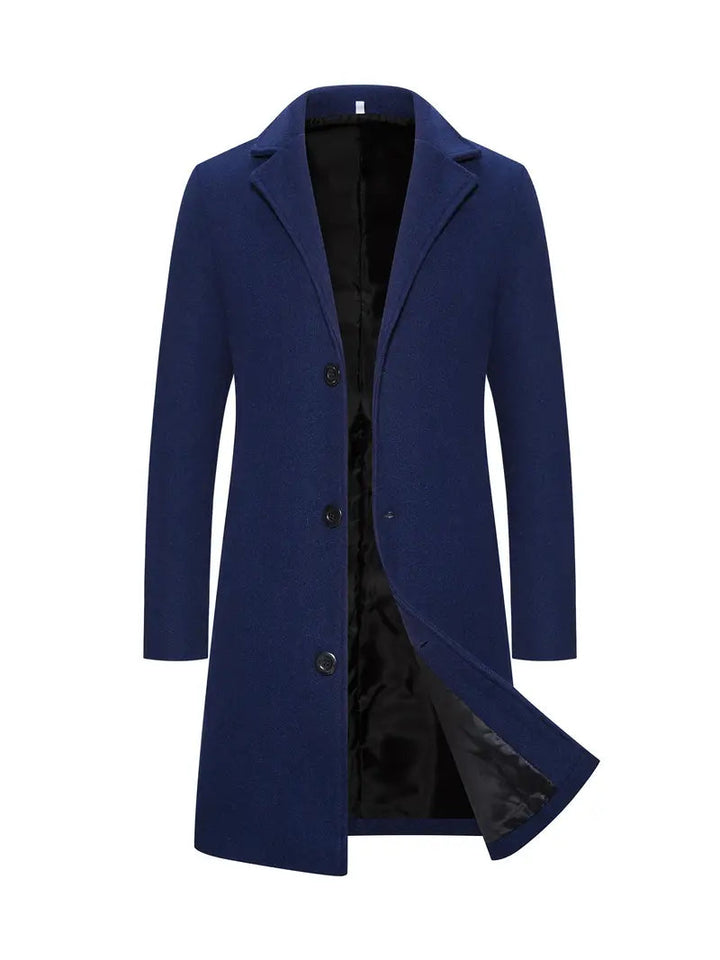 Levoire | Veste Col Réversible À Manches Longues Avec Boutons Bleu foncé