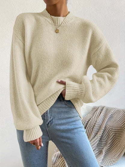 Levoire | Superbe Pull Avec Des Manches Lanternes Beige