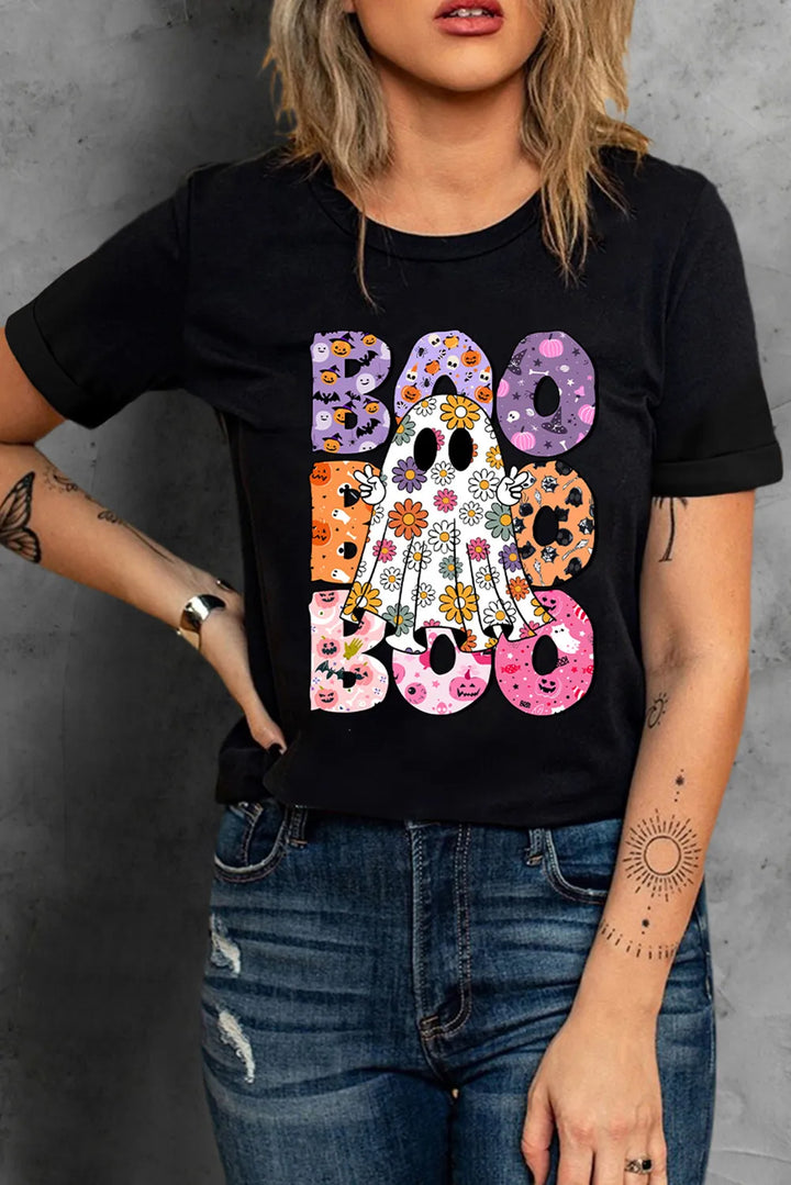 Levoire | BOO Gespenster Graphique Col Rond T-shirt à Manches Courtes