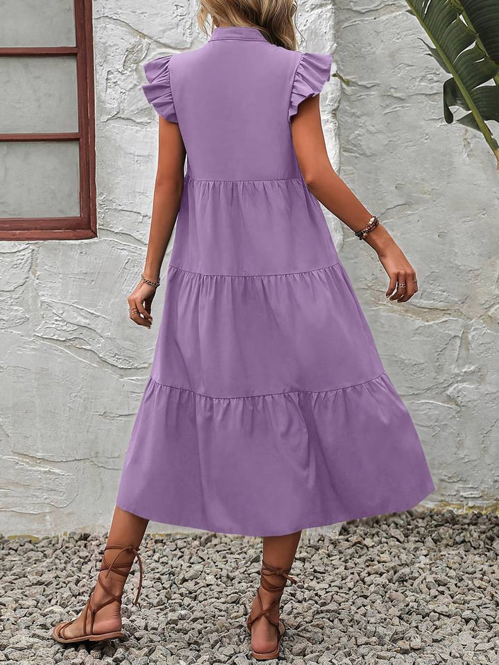 Levoire | Robe Élégante À Manches Volantées Pour Le Printemps Et L'Été