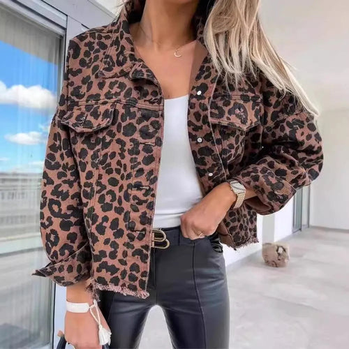 Levoire | Veste femme à motif léopard et poche