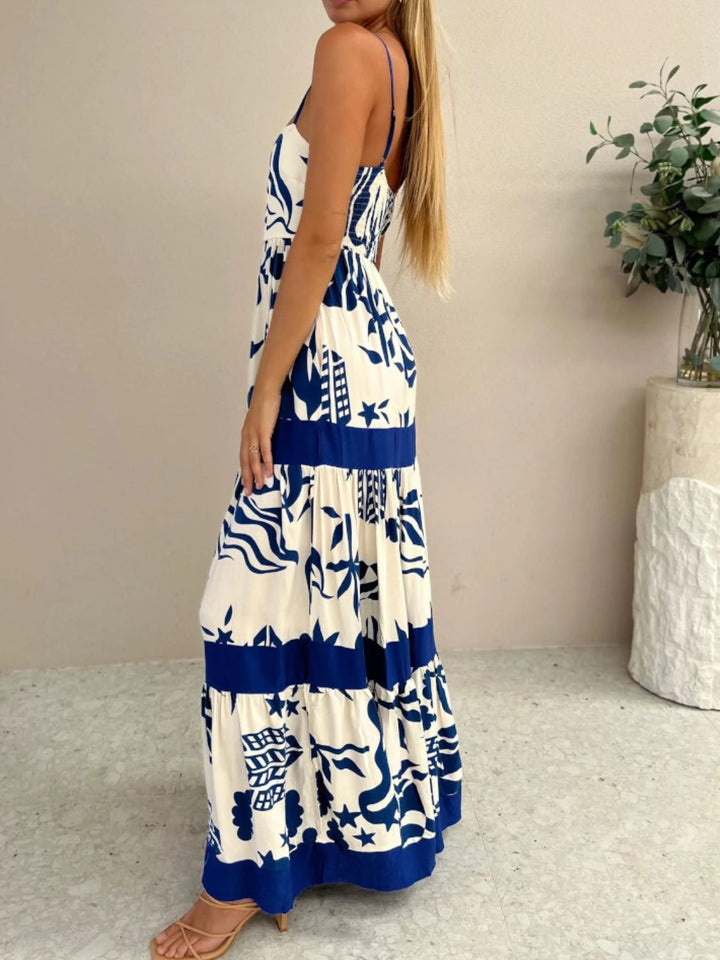 Levoire | Robe Maxi Cami À Découpe Carrée Imprimée