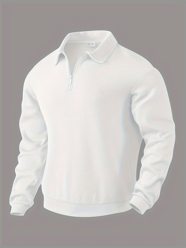 Levoire | Pull Zippé Vintage Avec Design Géométrique Esprit