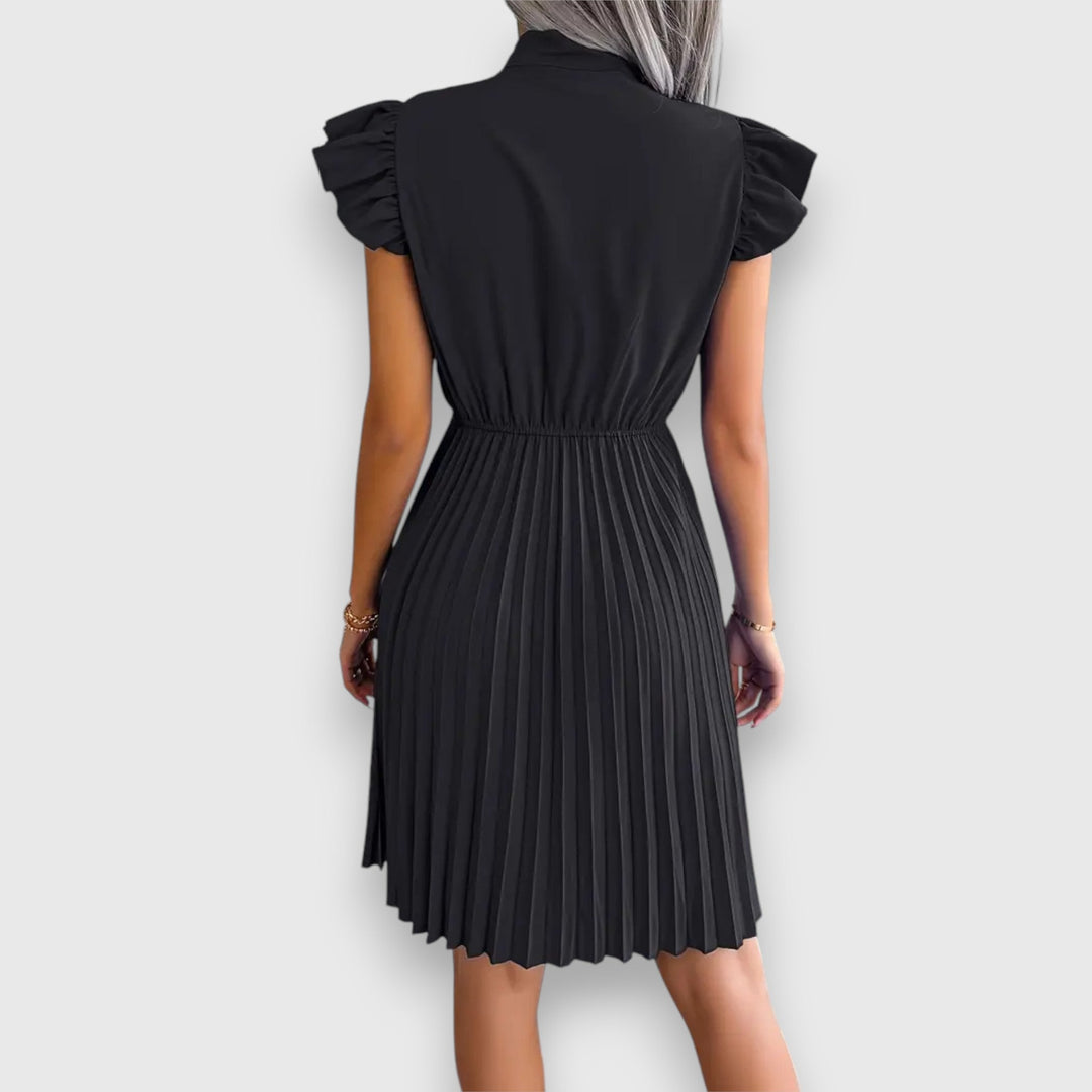 Levoire | Robe Courte Manches Courtes Avec Nœud