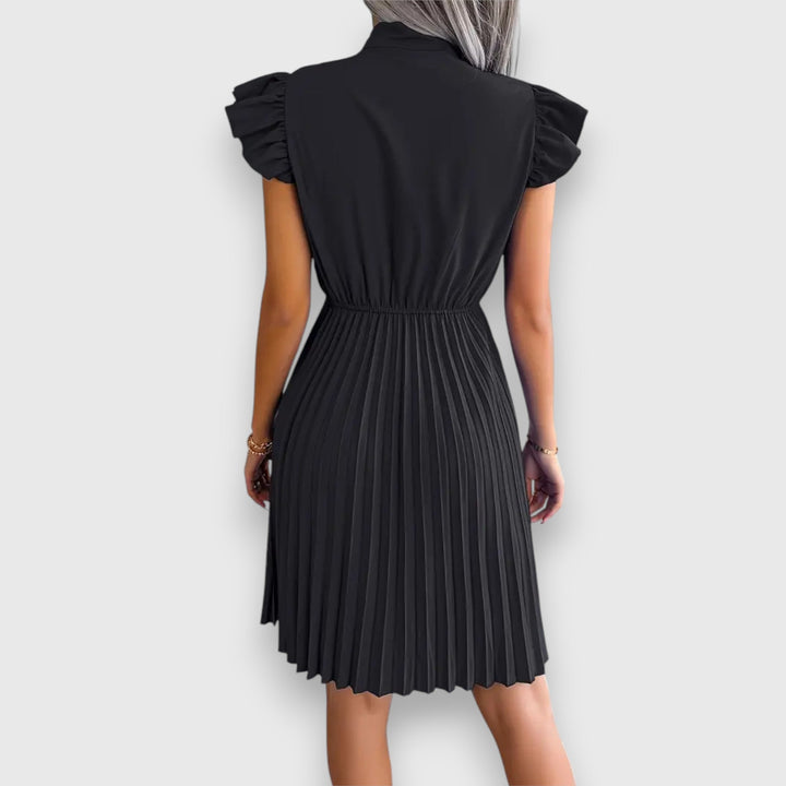 Levoire | Robe Courte Manches Courtes Avec Nœud
